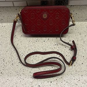 🌸🌺TORY BURCH T MONOGRAM DOUBLE ZIP MINI BAG 🌸🌺